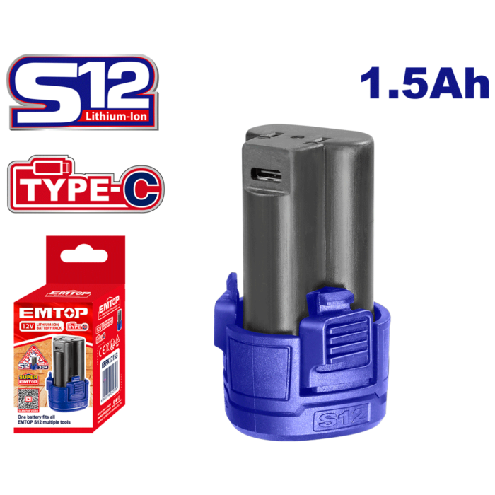 BATTERIE 12V 1,5 AH TYPE-C
