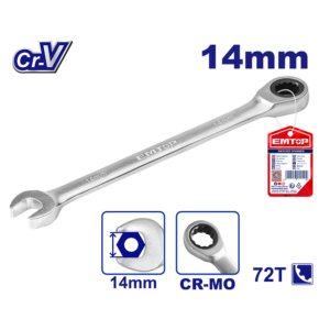 CLÉ MIXTE A CLIQUET T FIXE 14MM
