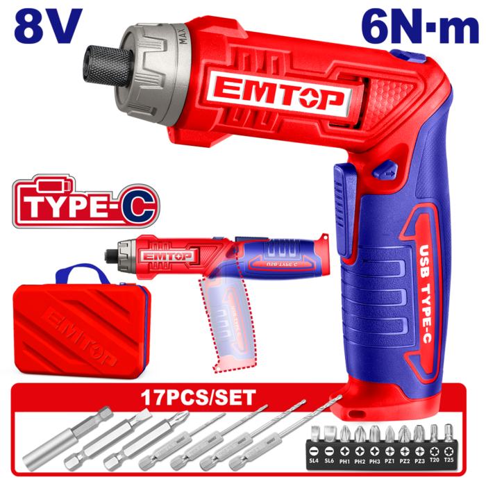 PERCEUSE VISSEUSE REG 8V 4NM T-C+17AC