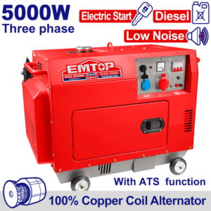 GROUPE SILENCIEUX 5KVA DIESEL 380 ATS