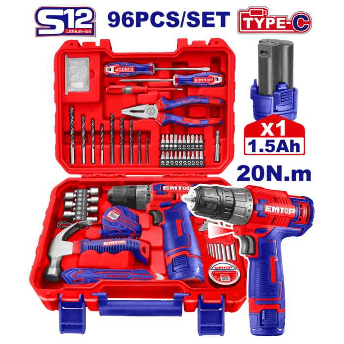 VALISE D'OUTILS+VISSEUCE 12V