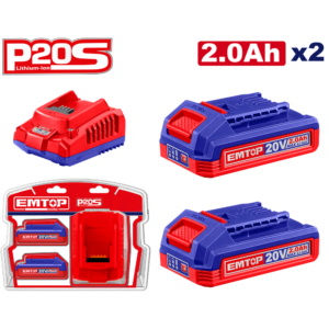 LOT DE 2 BATTERIES 2AH+CHARGEUR
