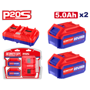 LOT DE 2 BATTERIES 5AH+CHARGEUR