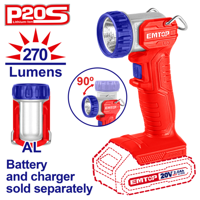 TORCHE LED 5W 20V SANS BAT
