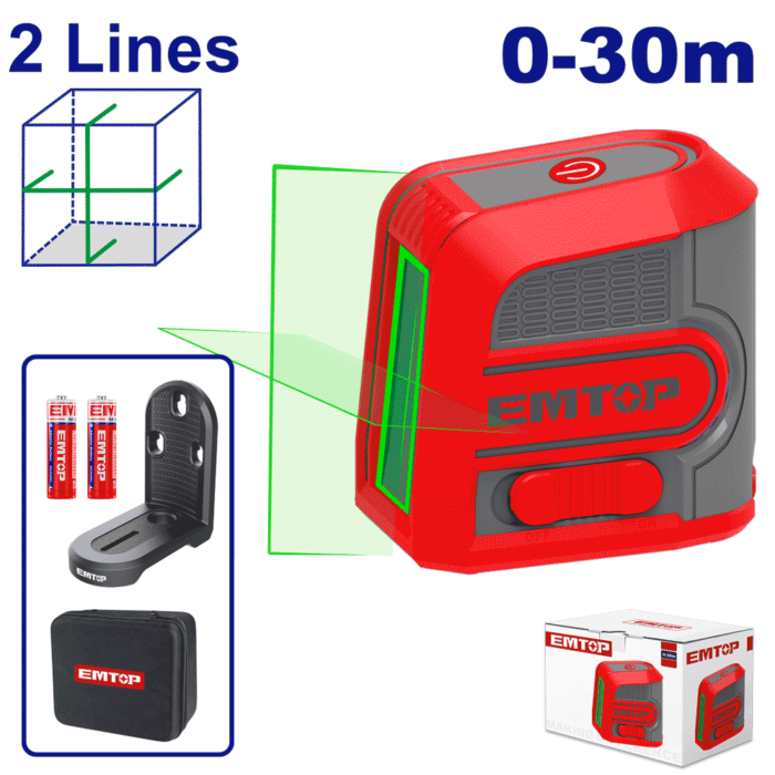 LASER 2 LIGNES VERT 30M