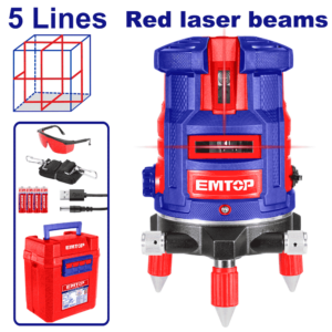 LASER 5 LIGNES ROUGE 30M