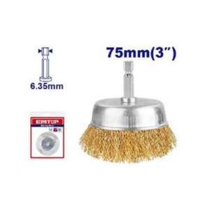 BROSSE METALIQUE AVEC TIGE Ø75MM