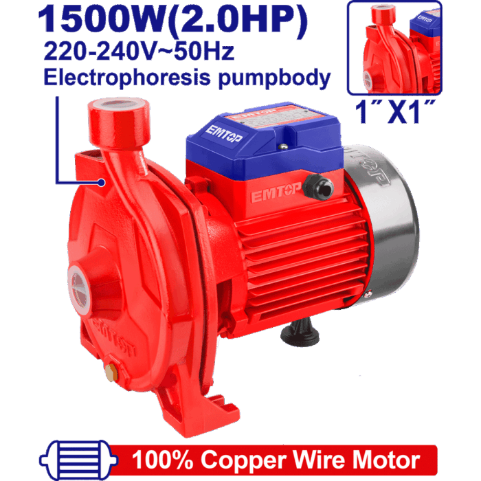 ELECTROPOMPE 2CV 1"H45M 140L/MN