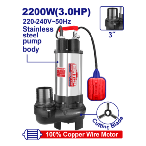 POMPE SUBMERSIBLE 3"3CV H13M 633L/MIN