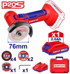 MEULE 76MM 20V 2B 2AH+7DIS EMTOP ELAG76017