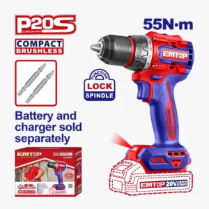 PERCEUSE À PERC BRUSH 20V 55NM EMTOP ECDL205581