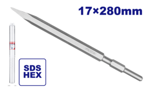 BURIN POINTU SDS HEX 17*280MM  EMTOP ECHS072802