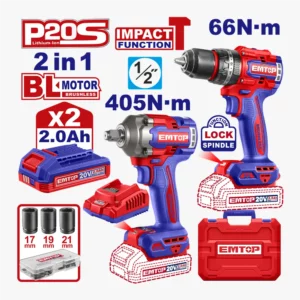 KIT PERCEUSE + CLÉ À CHOC 405 2B2 EMTOP ECKL20286