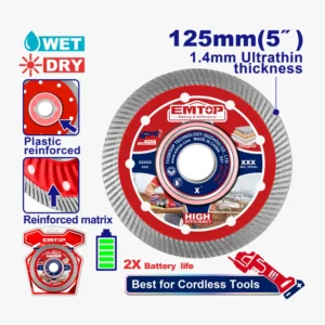 DISQUE CERAMIQUE ULTRAFINO 1.4MM EMTOP EDDC051251