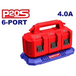 CHARGEUR DE BATTERIE 4AH À 6 PORTS EMTOP EFCR2064