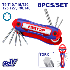 JEU DE 8 CLÉS THORX  EMTOP EHKY4083