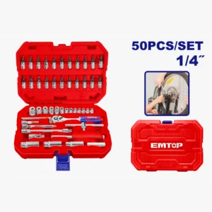 COFFRET DE 50 DOUILLES 1/4" EMTOP ESKT14501