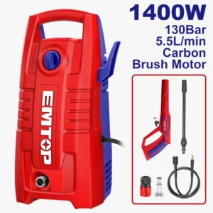 NETTOYEUR HAUTE PRESSION 1400W 130B EMTOP EHPW1401